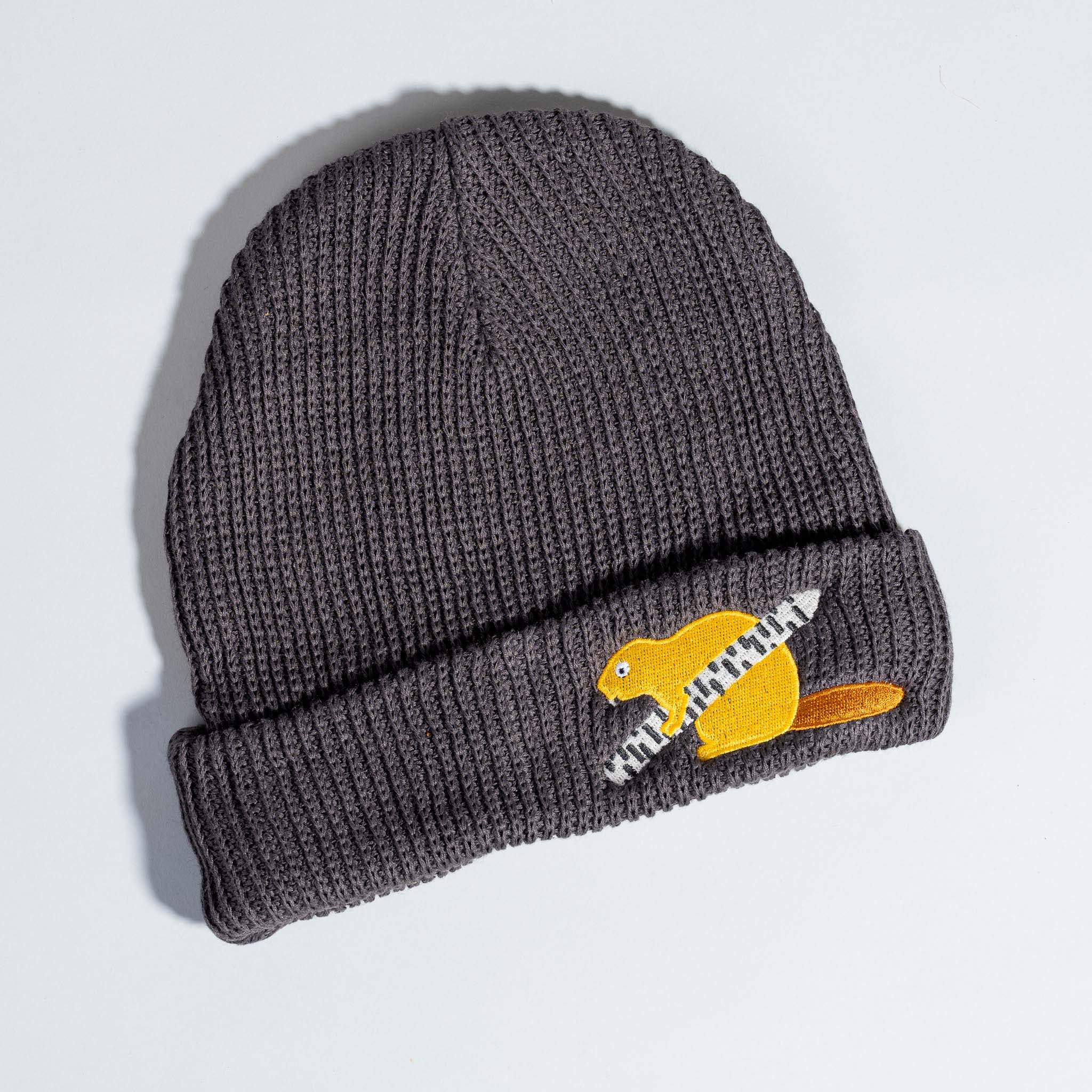 beaver knit beanie