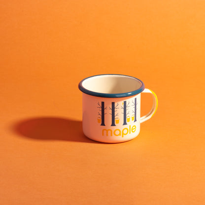 honey + maple enamel mugs