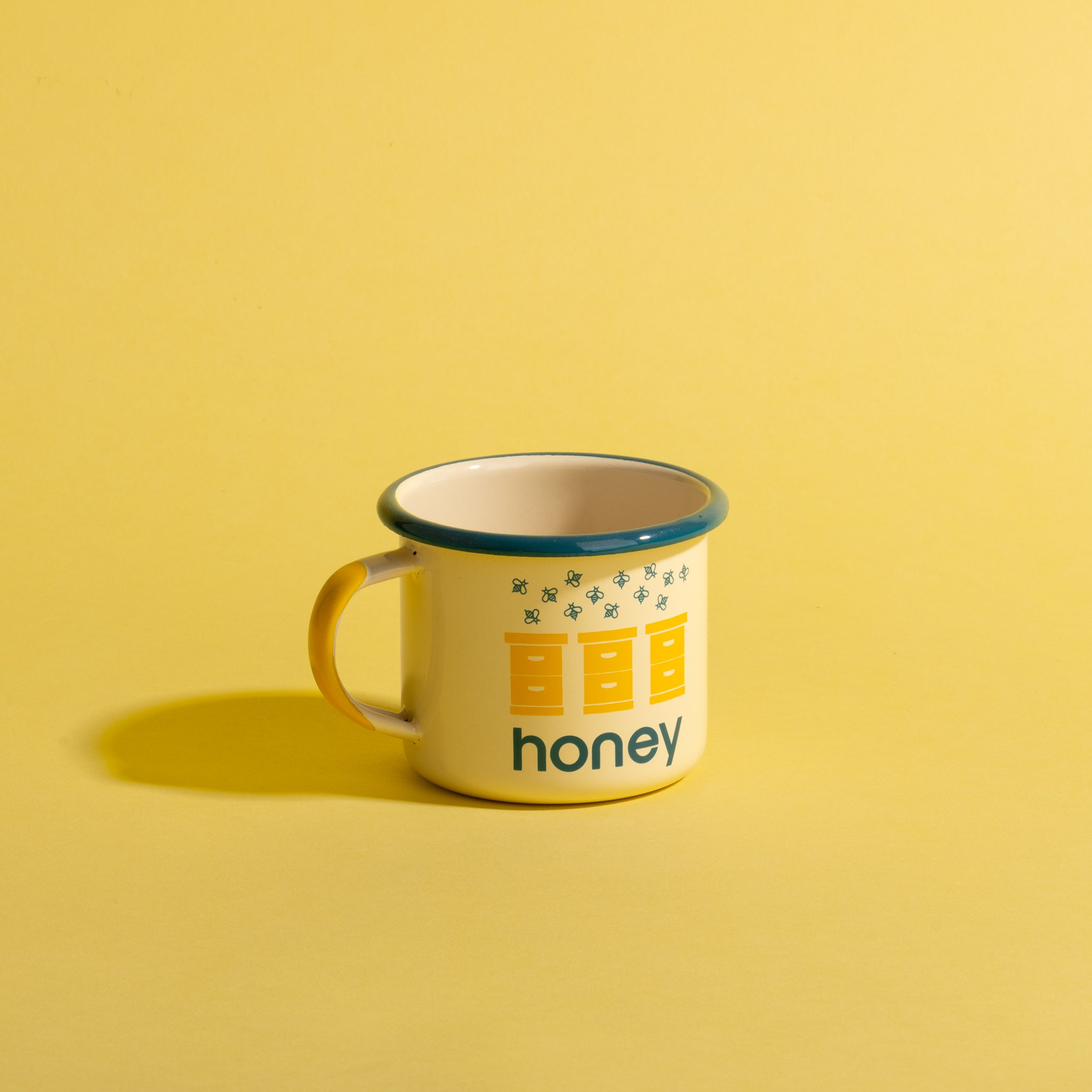 honey + maple enamel mugs