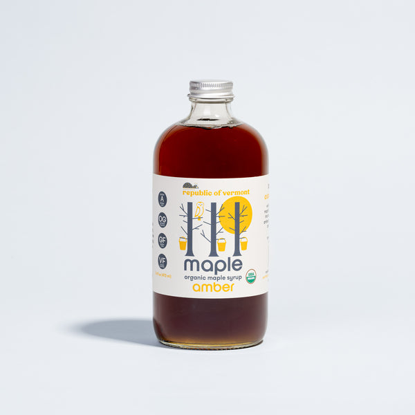 Amber Maple Organic Amber Vermont Maple Syrup, 16 oz | Republic of Vermont
