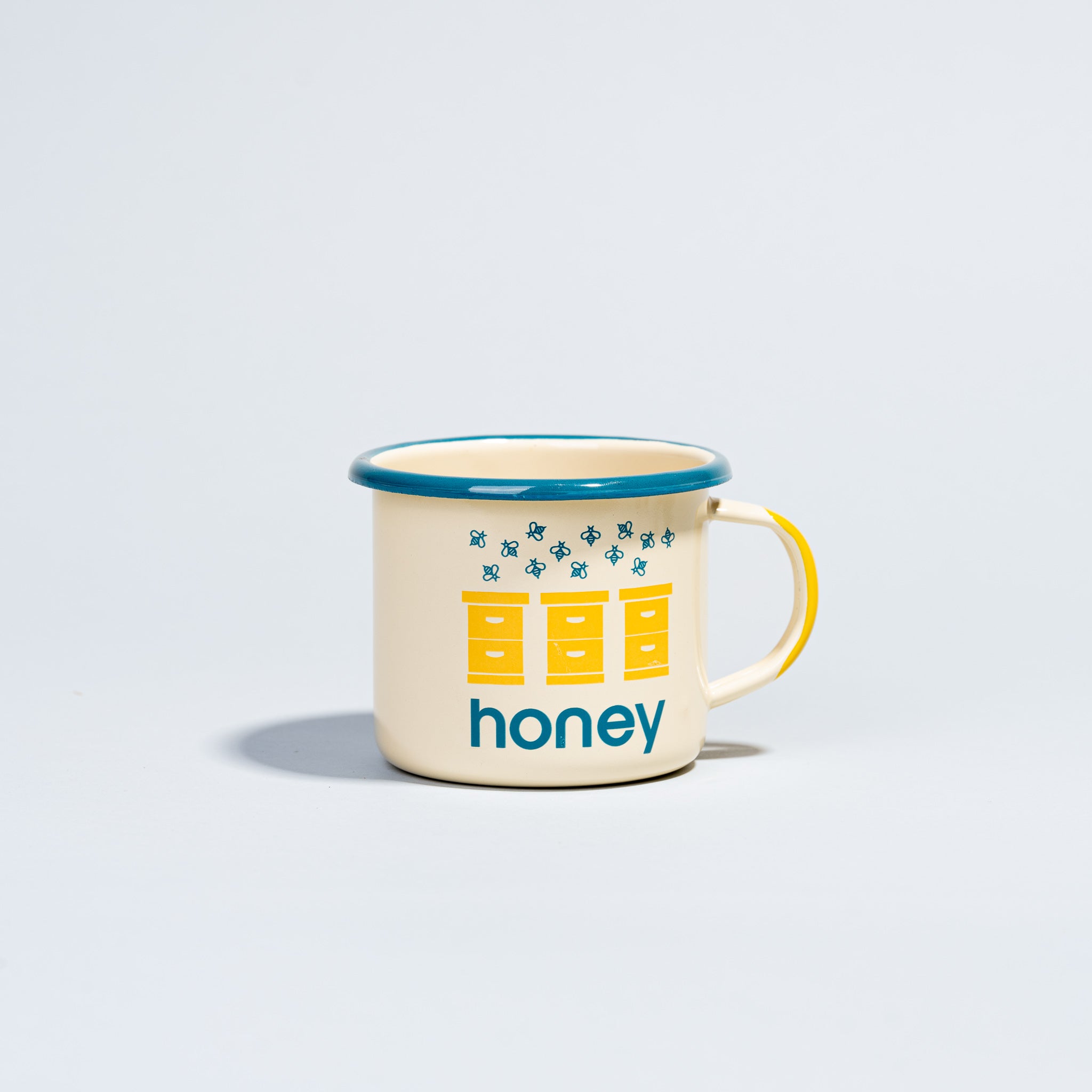 honey + maple enamel mugs