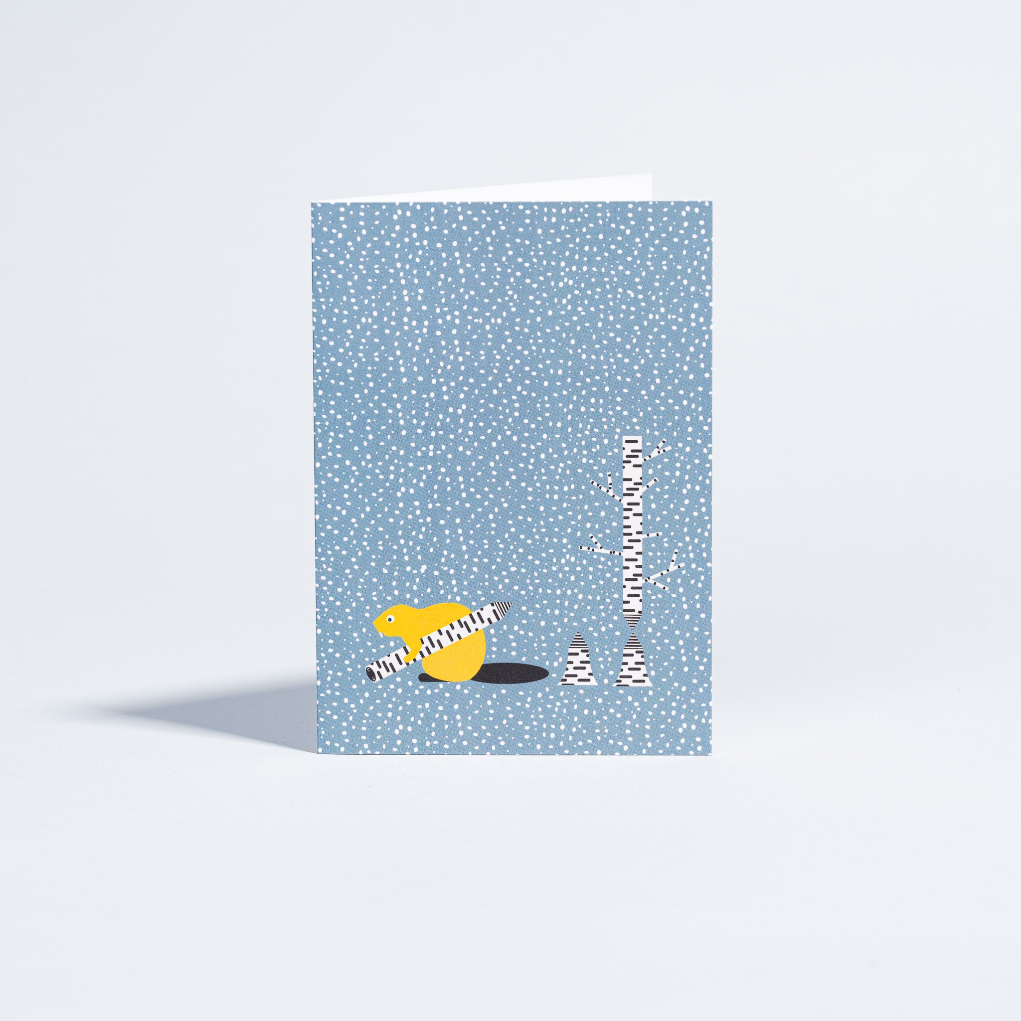 Beaver & Tree - Illustrated Vermont Card