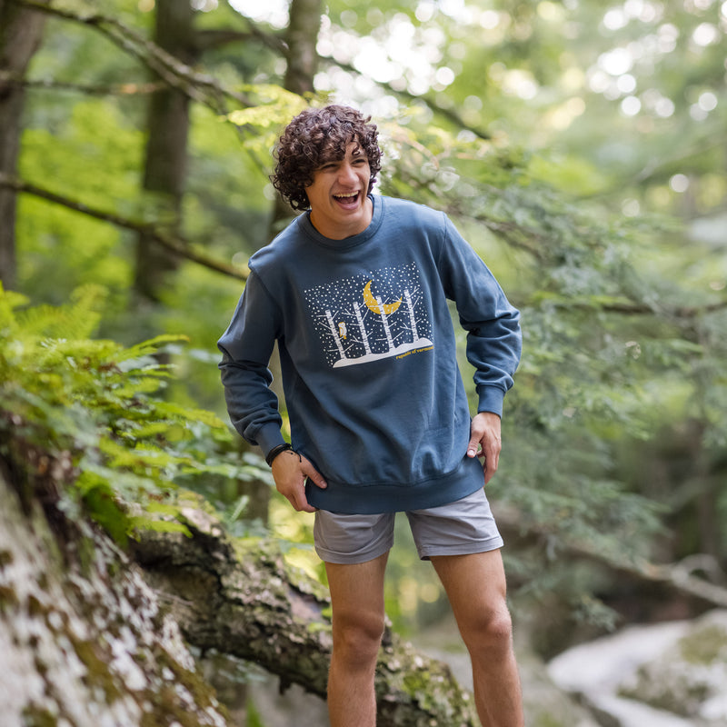 snowy moon sweatshirt