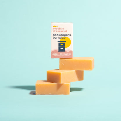 beekeeper's bar soap: rose + lavender