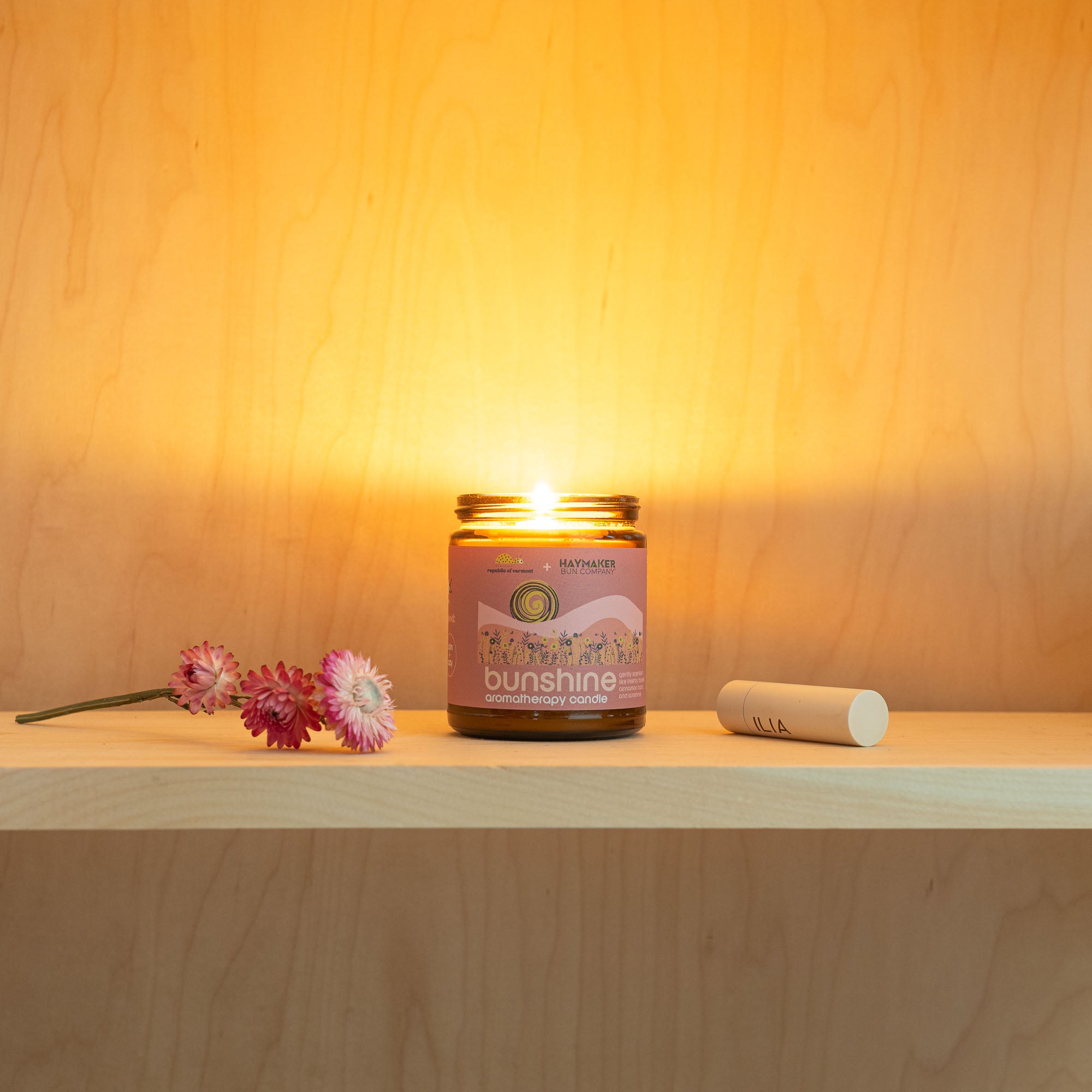 Bunshine Candle, Haymaker Sticky Bun Scent | Republic of Vermont