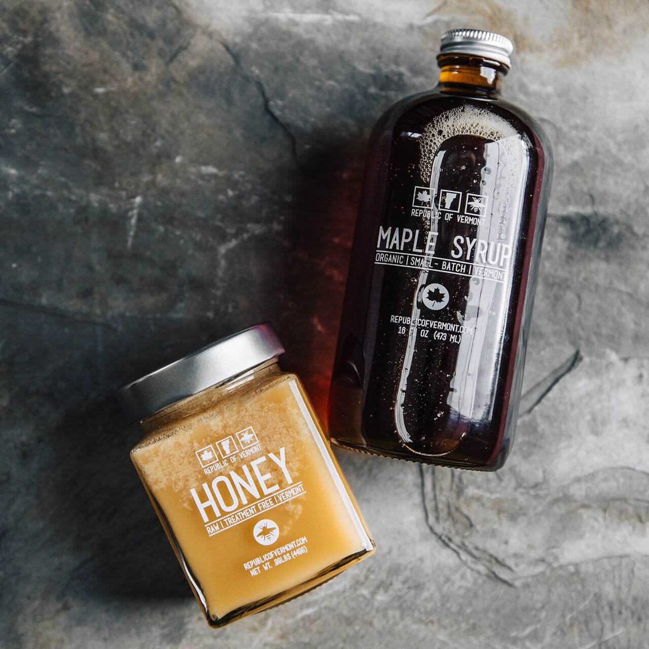 Raw Honey & Organic Maple Syrup
